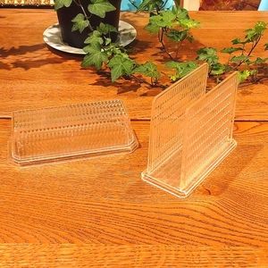 Arrow Plastic Butter Dish & Napkin Holder Crystal Design